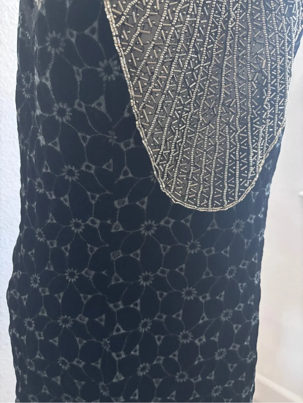 Free people Black Sleeveless Shift Dress with Fringed Straps